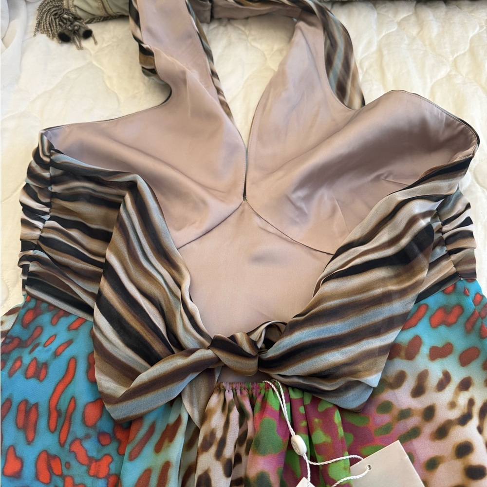 Trina Turk Multicolor Animal Print Maxi Dress NWT - Picture 3 of 6